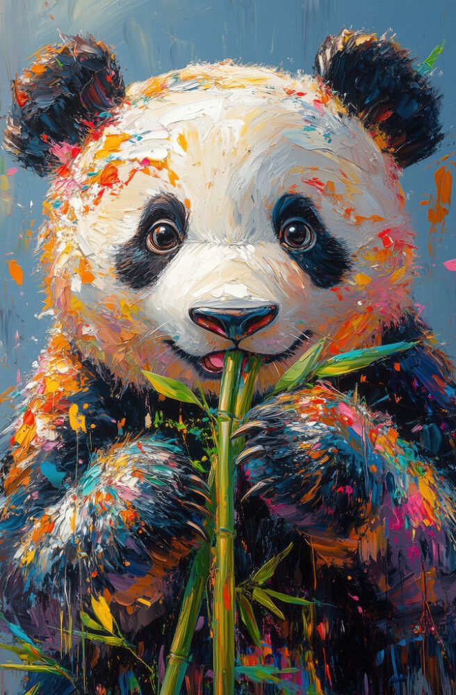 Hljóðvistarmynd pandadýr 800x1220x20 mm InEx