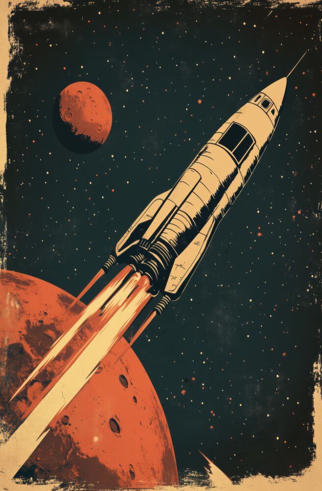 Hljóðvistarmynd geimskip 800x1220x20 mm InEx