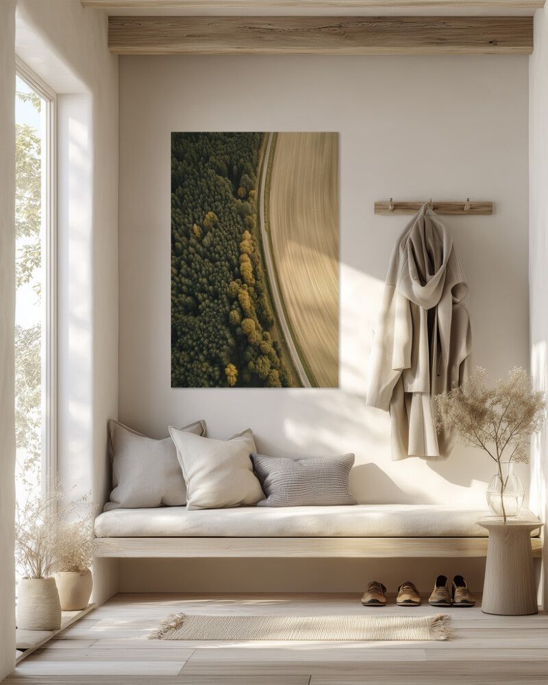 Hljóðvistarmynd landslag skógur 800x1220x20 mm InEx