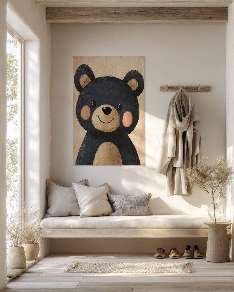 Hljóðvistarmynd björn blár 800x1220x20 mm InEx