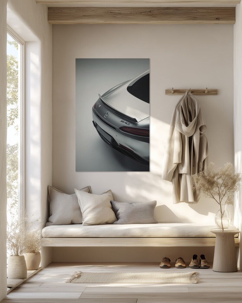 Hljóðvistarmynd sportbíll grár 800x1220x20 mm InEx