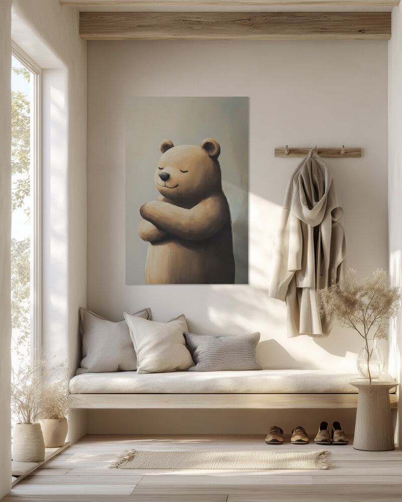 Hljóðvistarmynd björn lokuð augu 800x1220x20 mm InEx