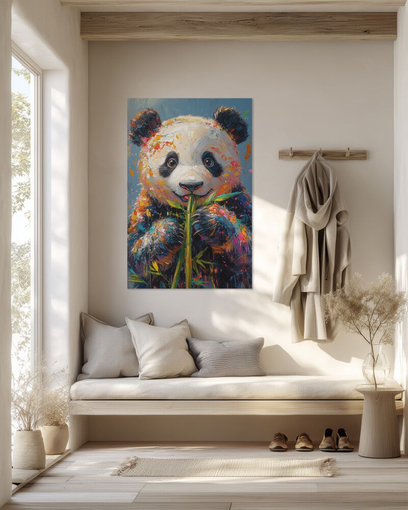 Hljóðvistarmynd pandadýr 800x1220x20 mm InEx