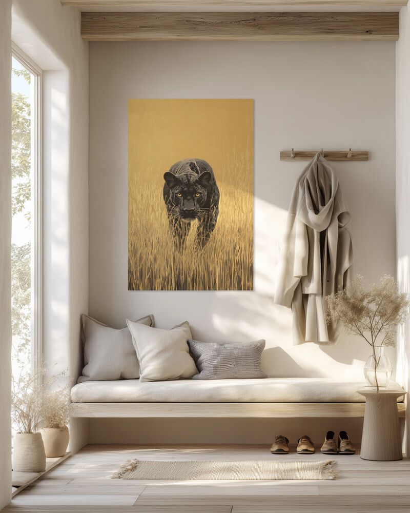 Hljóðvistarmynd pardusdýr 800x1220x20 mm InEx