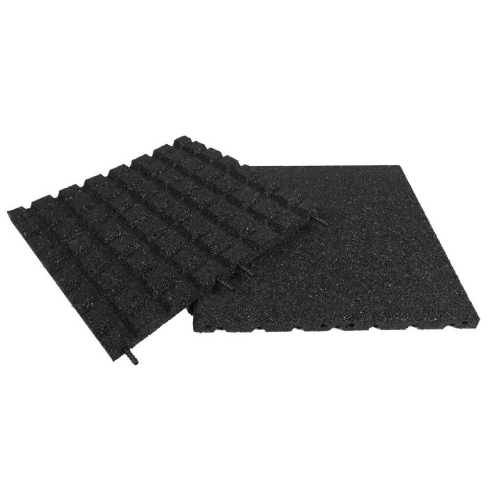 Gúmmíhella 50x50x3cm svört