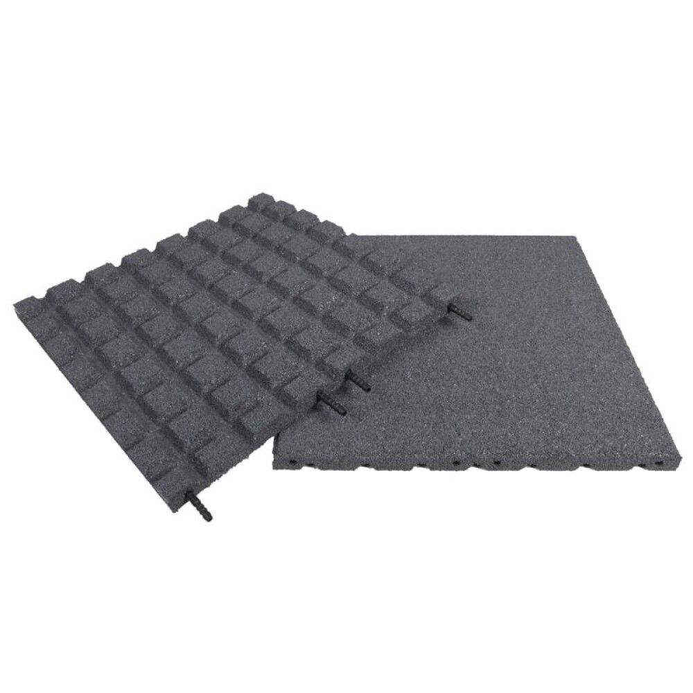 Gúmmíhella 50x50x3cm grá