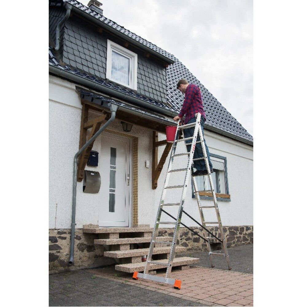 Álstigi og trappa 2x9 þrep Krause 4,35m