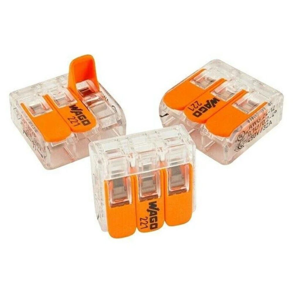 Rafmagnstengi 3 póla Wago 0,2-4MM² 15stk