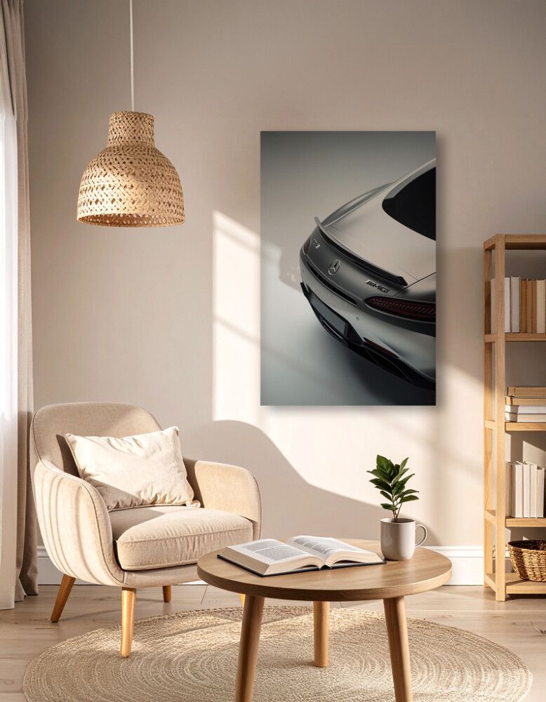 Hljóðvistarmynd sportbíll grár 800x1220x20 mm InEx