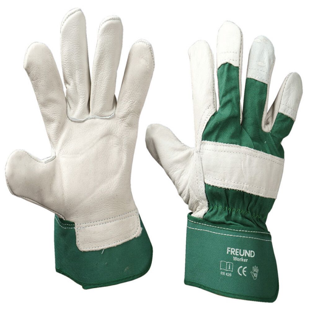 Garðhanskar fóðraðir grænir str. 10 Freund