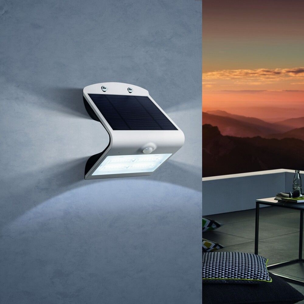 Veggljós með sólarsellu LED Lamozzo 14x21 cm