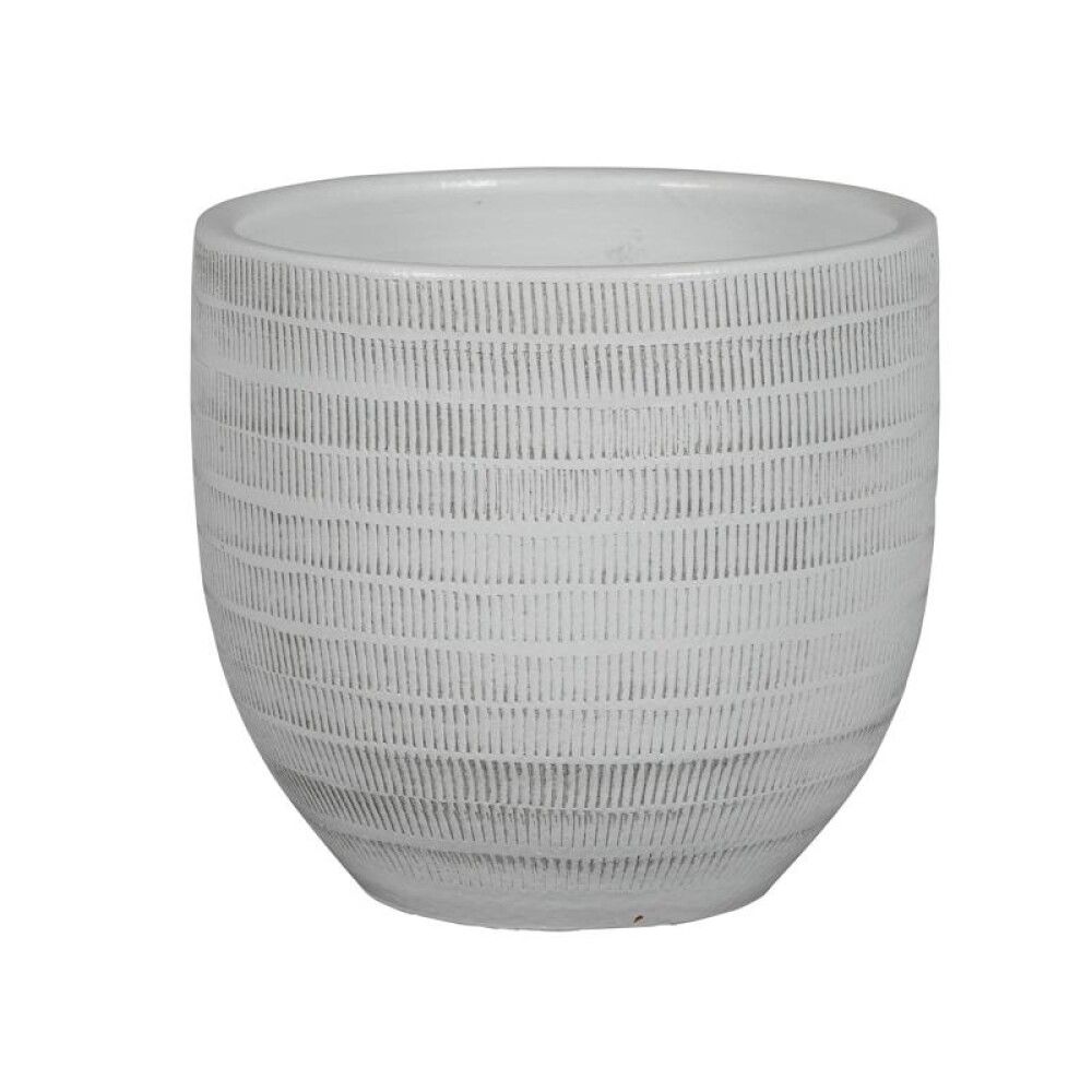 Blómapottur Le Havre hvítur Ø24xH22 cm