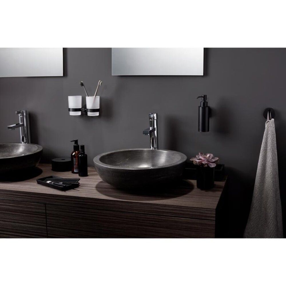 Sápuskammtari Haceka Kosmos metal matt svartur