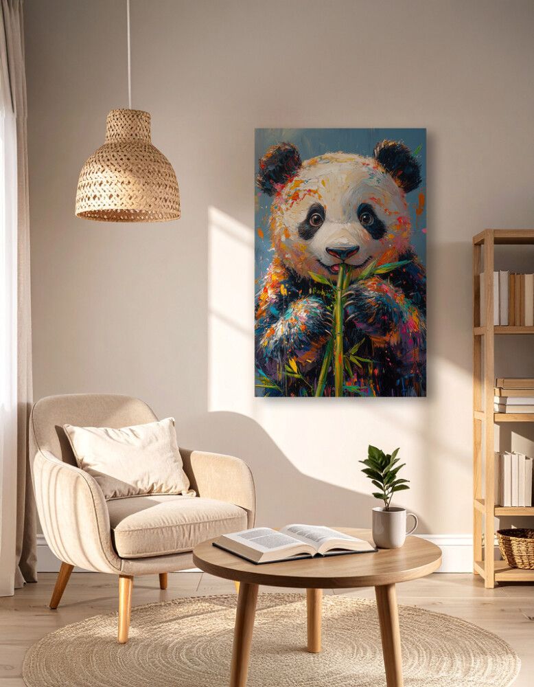 Hljóðvistarmynd pandadýr 800x1220x20 mm InEx