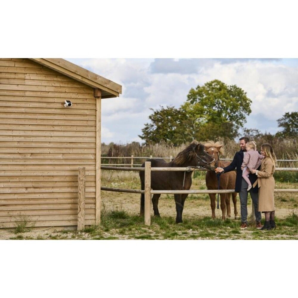 Öryggismyndavél 1080p með sólarsellu Sikkerthjem hvít