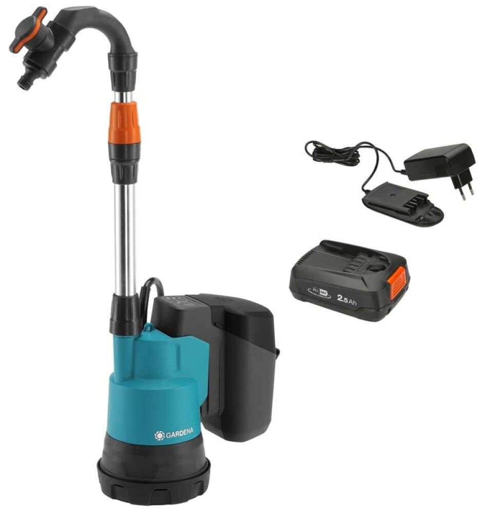 Vatnsdæla fyrir tunnu 18V 2000/2 Gardena með rafhlöðu