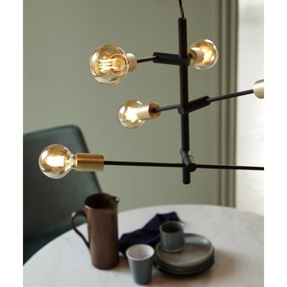 Hangandi ljós E27 Josefine svart 55 cm