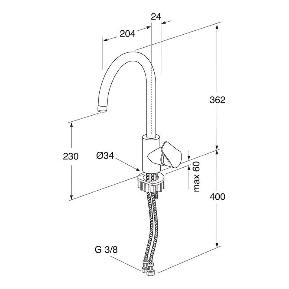 Eldhústæki Gustavsberg Dynamic króm