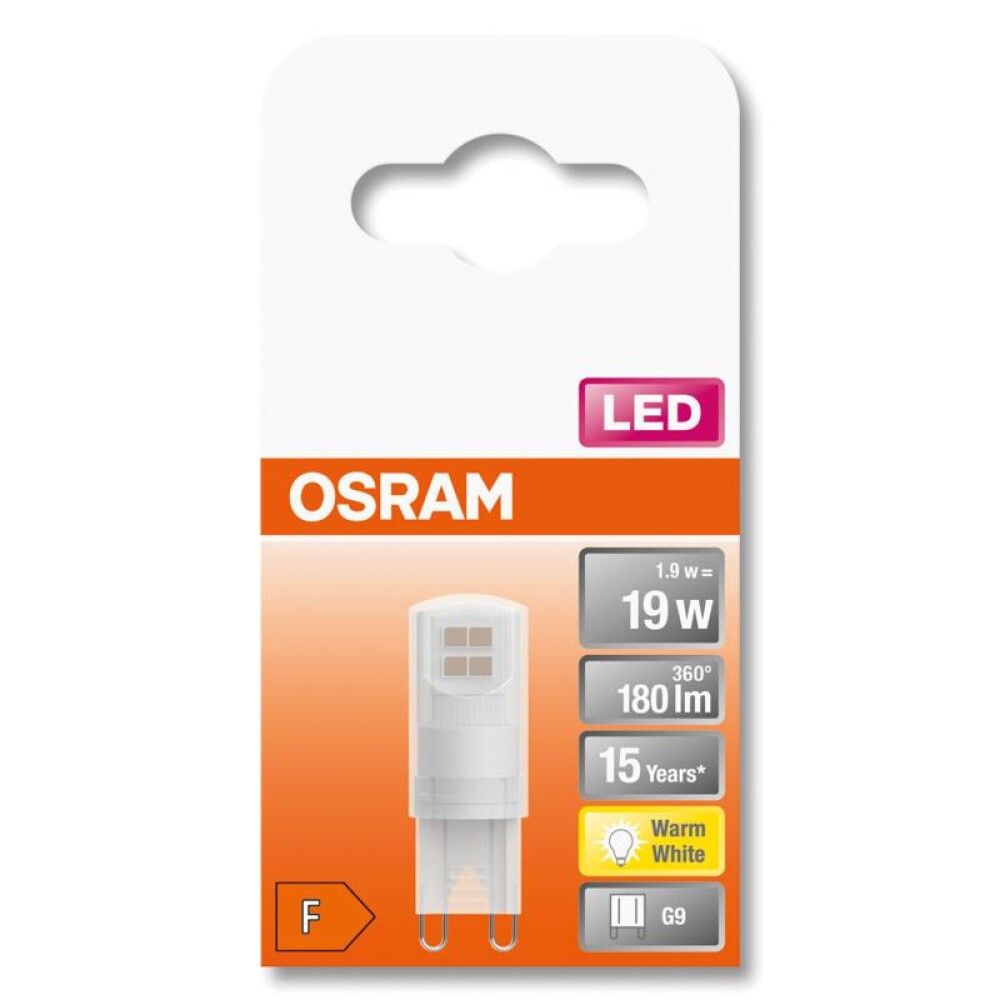 Ljósapera LED G9 2700K Osram 1,9W Ø1,5 mm
