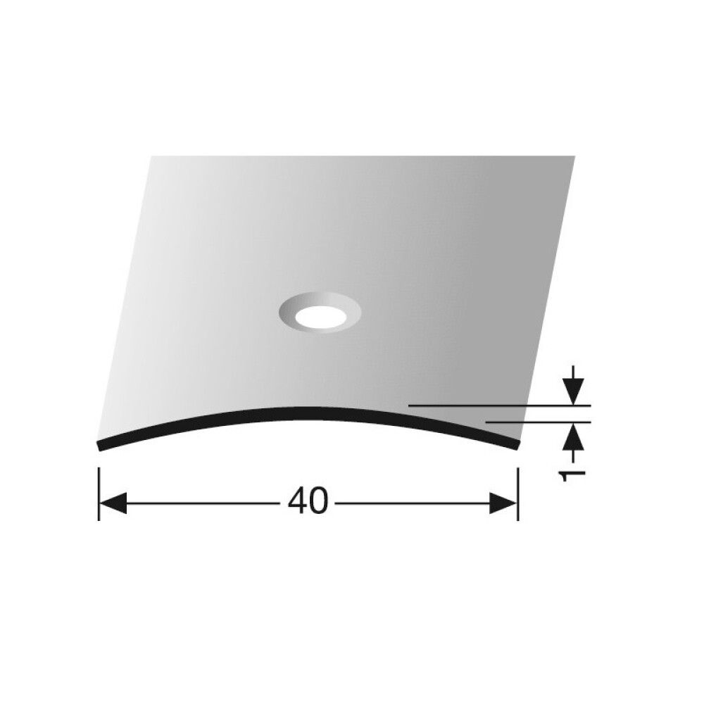 Frágangslisti samskeyta 270x3cm Logoclic rústfrír svartur
