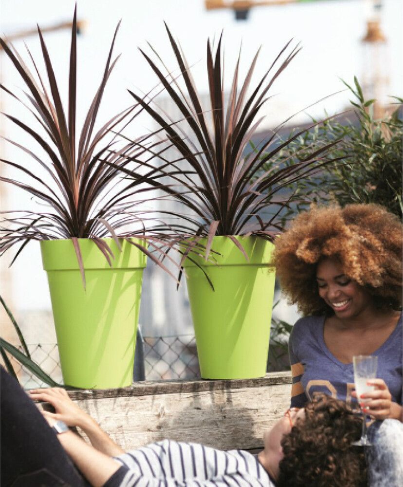 Útiblómapottur Loft Urban Round High Ø33,5cm dökkgrár