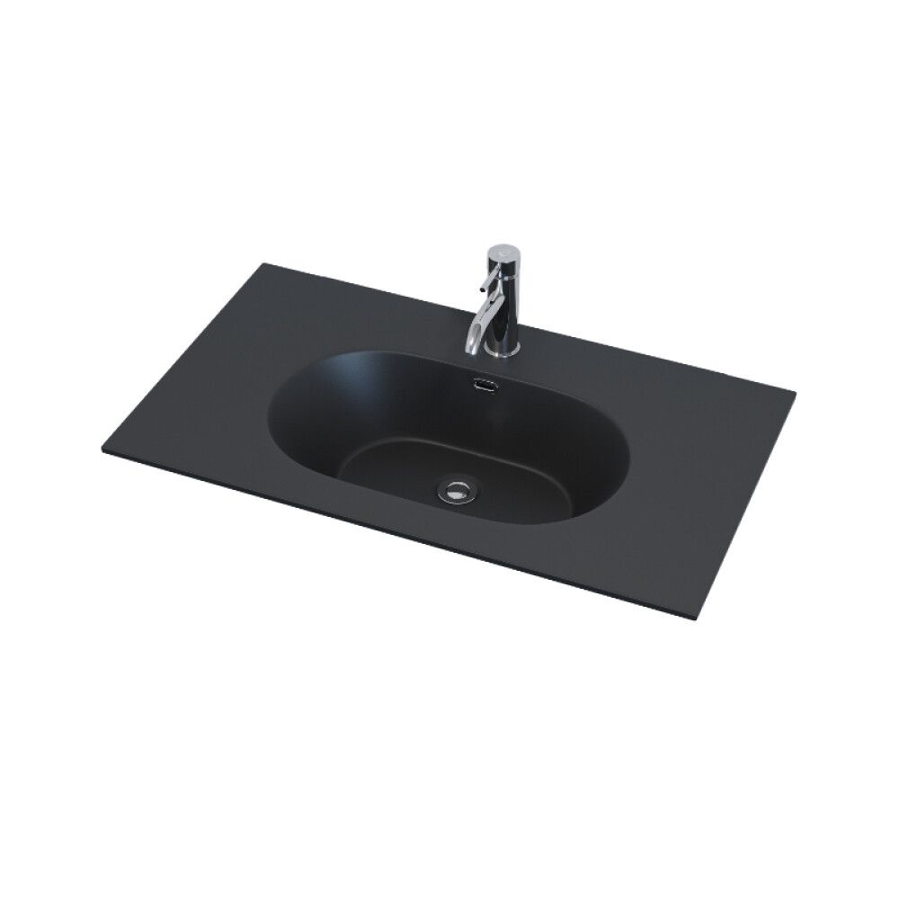 Handlaug 80x46 cm Svanholm Rendalen matt svart