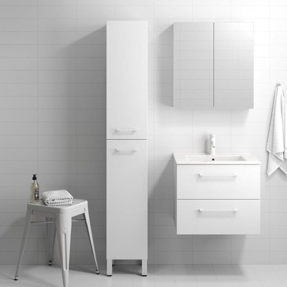 Háskápur 30x32x174cm Camden matt hvítur