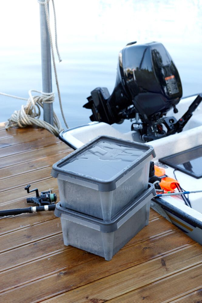 Plastkassi með loki 50L SmarStore Dry 45 grár