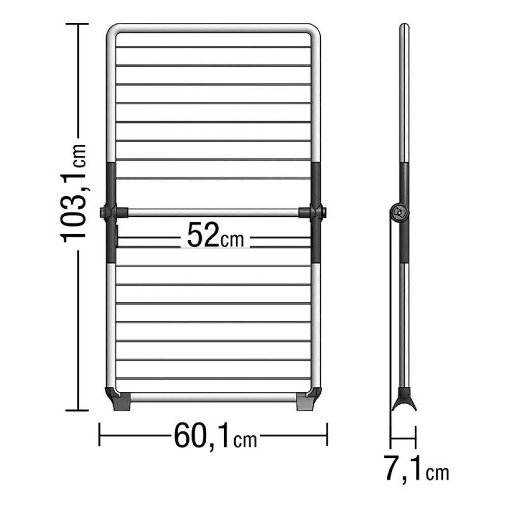Þvottagrind 60x55 cm Juwel Dry Wing
