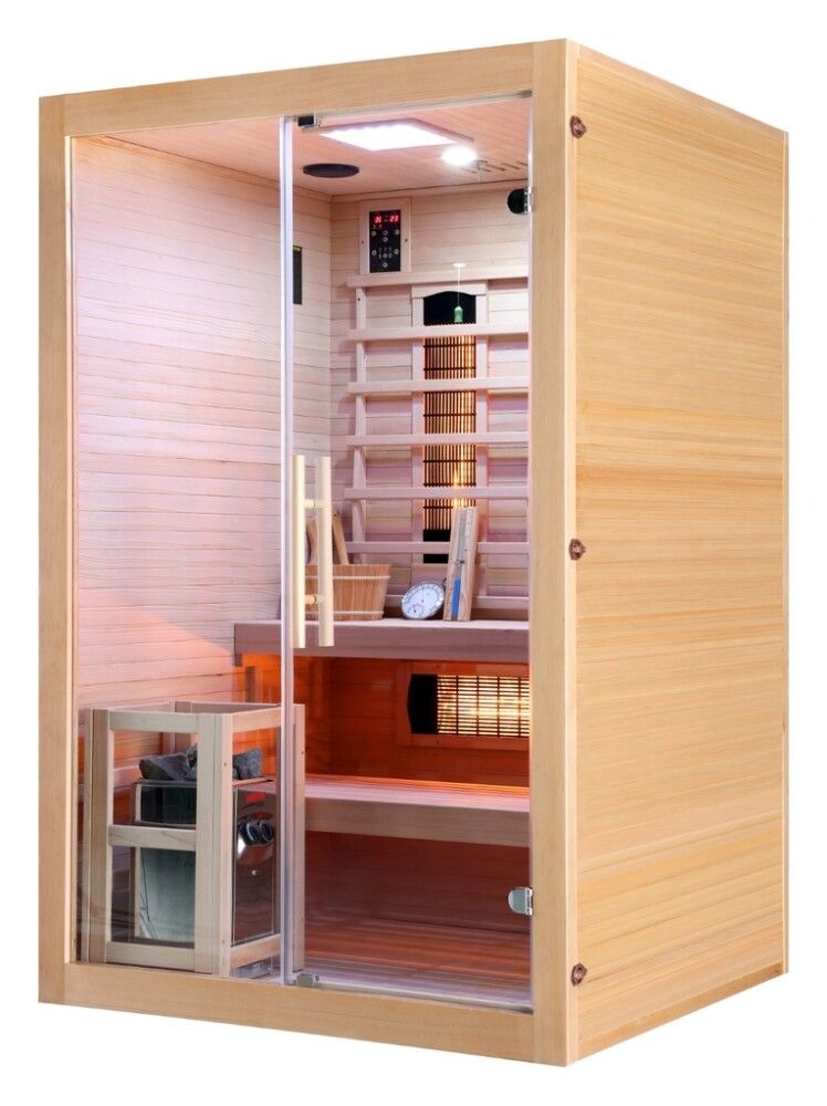 Saunaklefi infrarauður 130x120x200 cm Twincombi