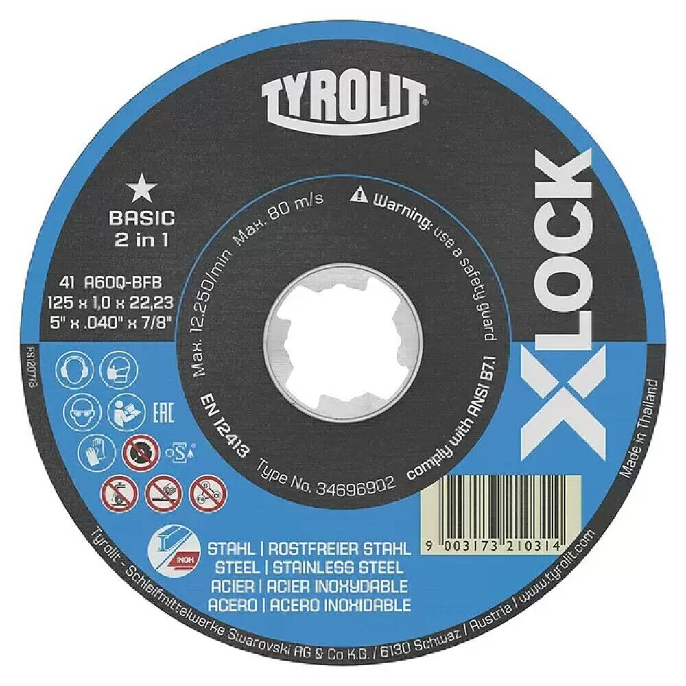 Skurðarskífa 125mm Craftomat X-Lock stál