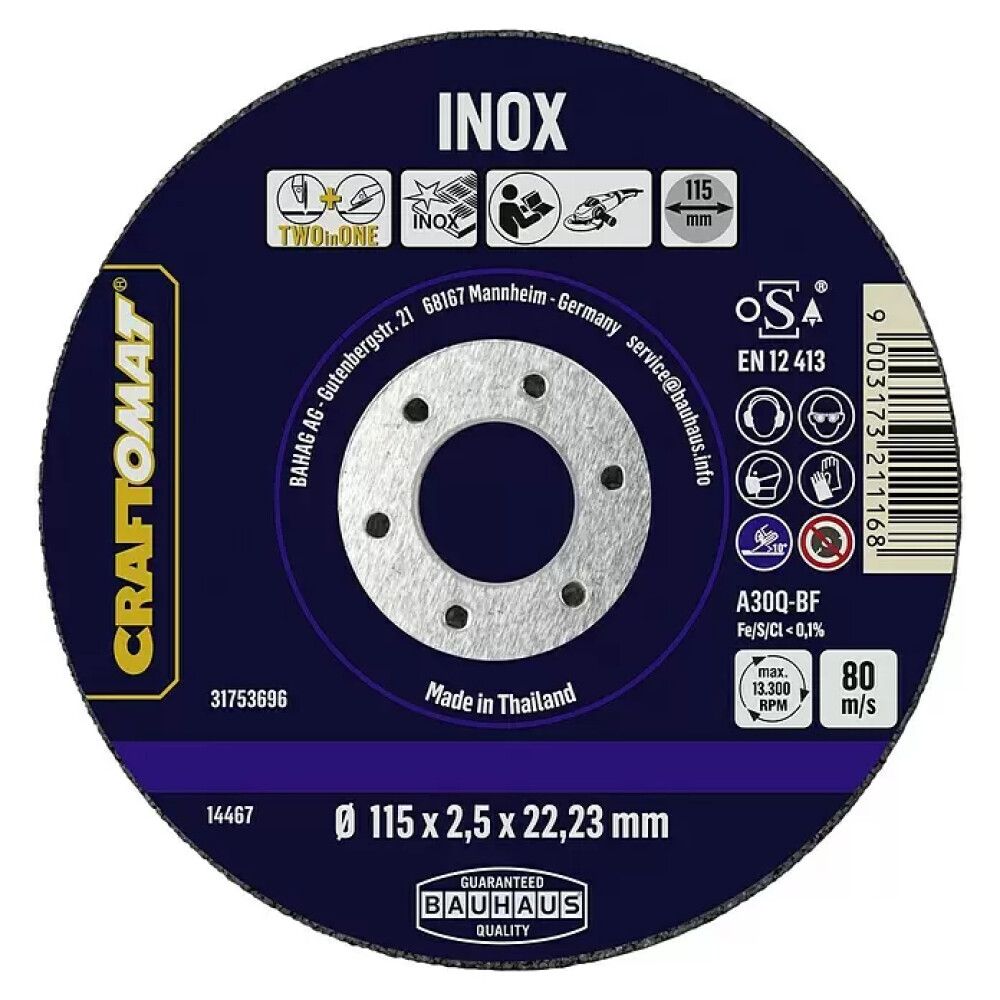 Skurðarskífa 115mm C+G 42 Craftomat málmur