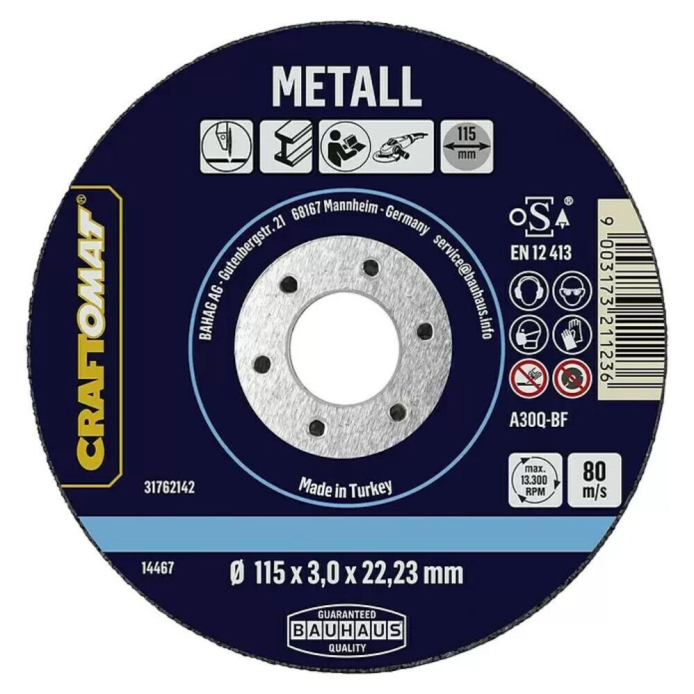 Skurðarskífa 115mm Craftomat málmur 