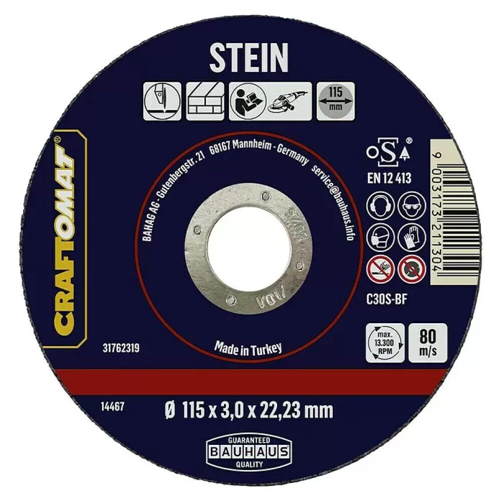 Skurðarskífa 115mm Craftomat steinn