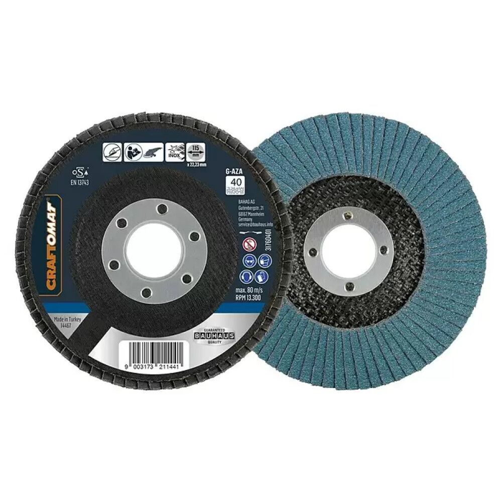 Slípiskífa K40/115mm Craftomat ryðfrítt stál