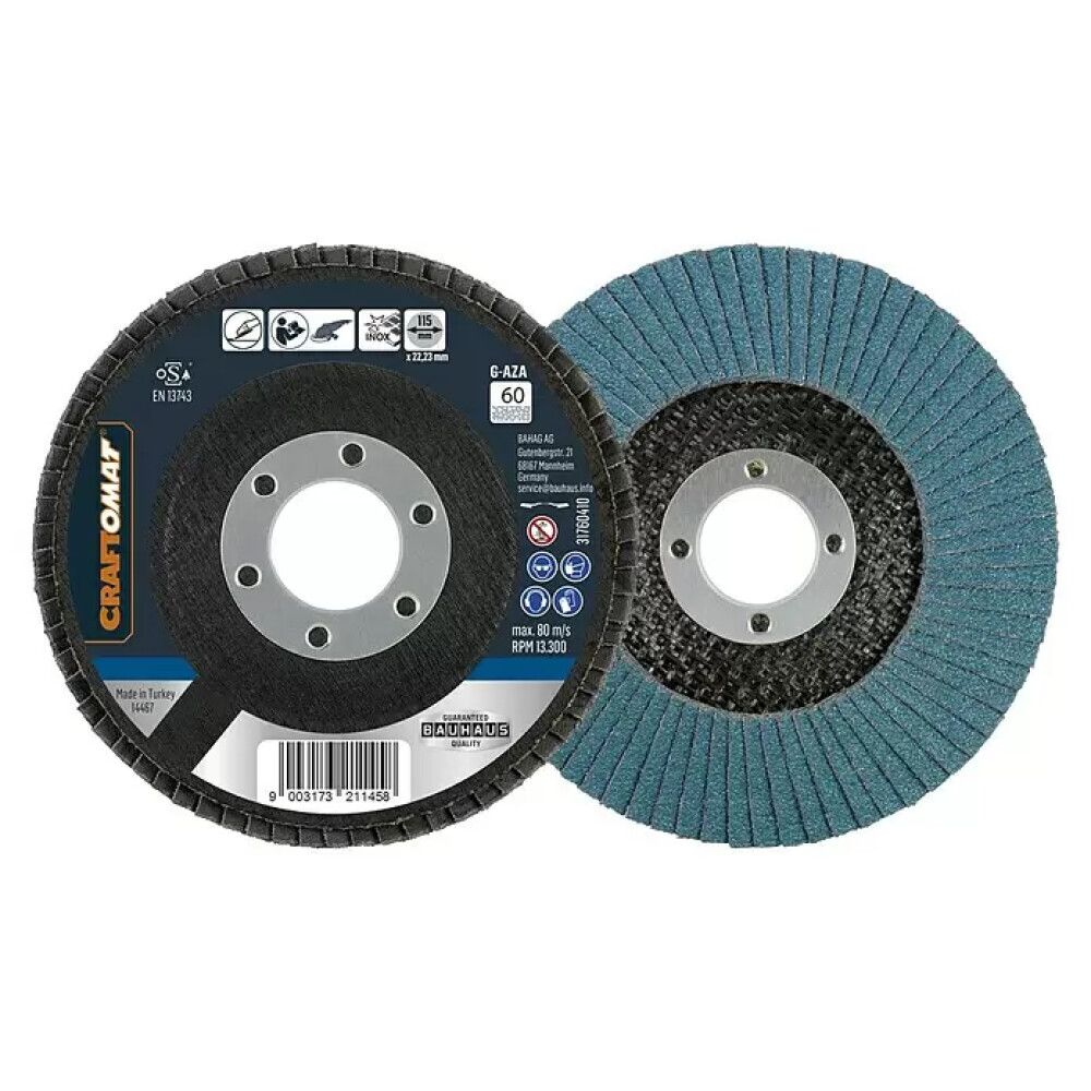 Slípiskífa K60/115mm Craftomat ryðfrítt stál