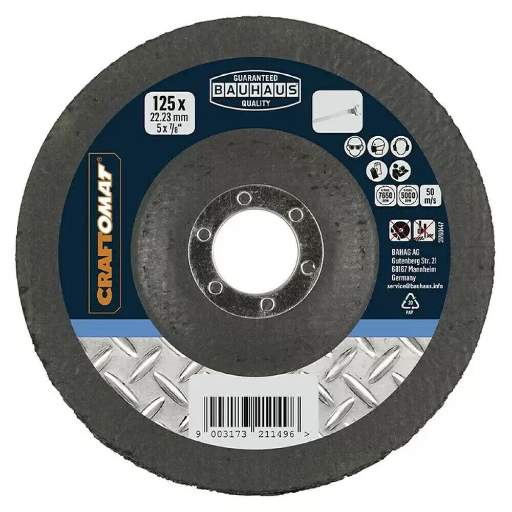 Hreinsiskífa 125mm Craftomat málmur