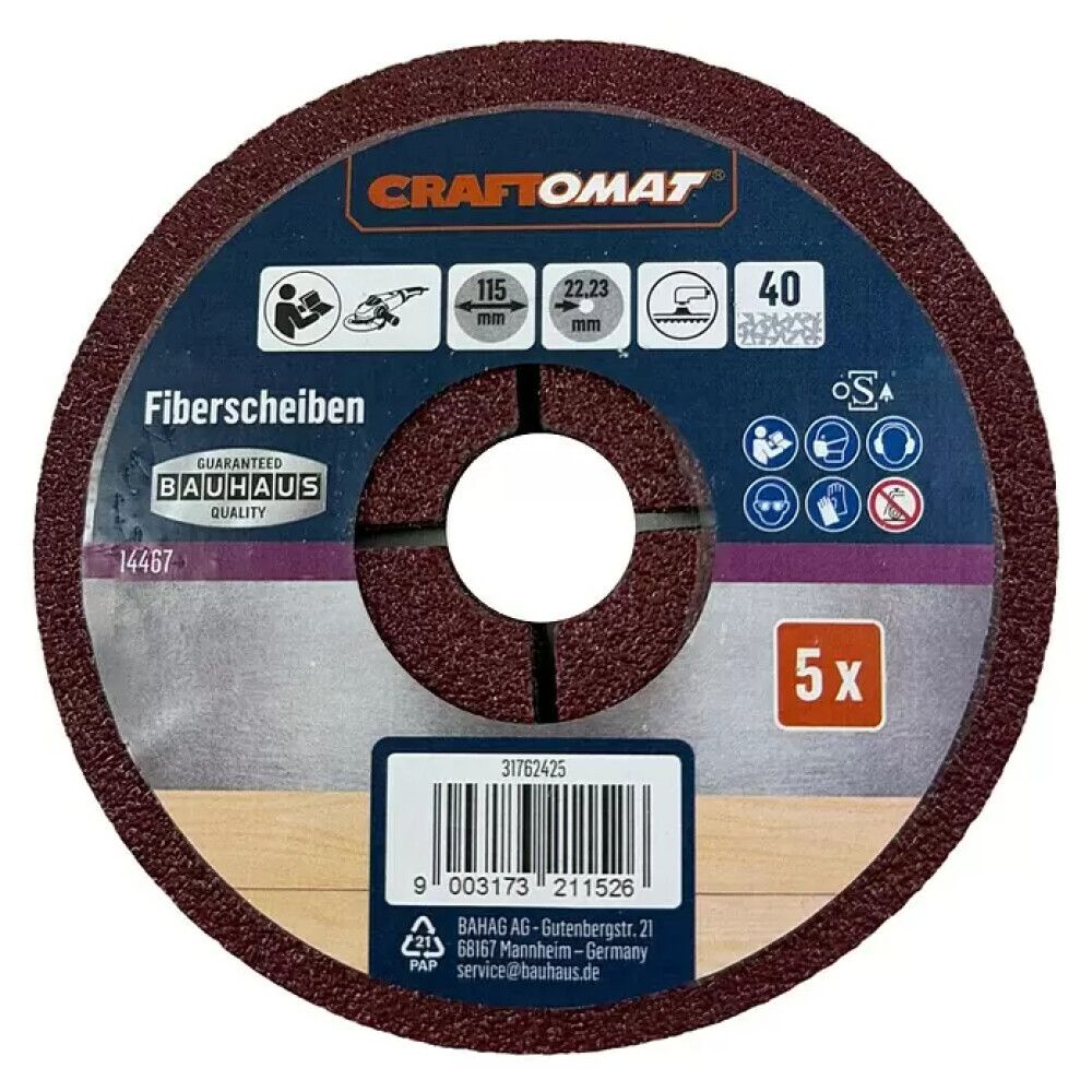 Sandpappírsskífa K40/115mm Craftomat 5stk