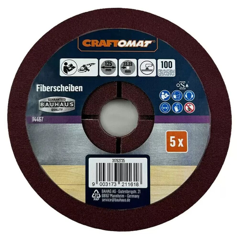 Sandpappírsskífa K100/125mm Craftomat 5stk