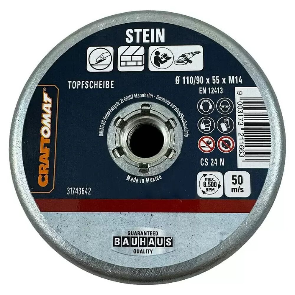 Slípibolli 110/90x55xM14 C24 Craftomat steinn