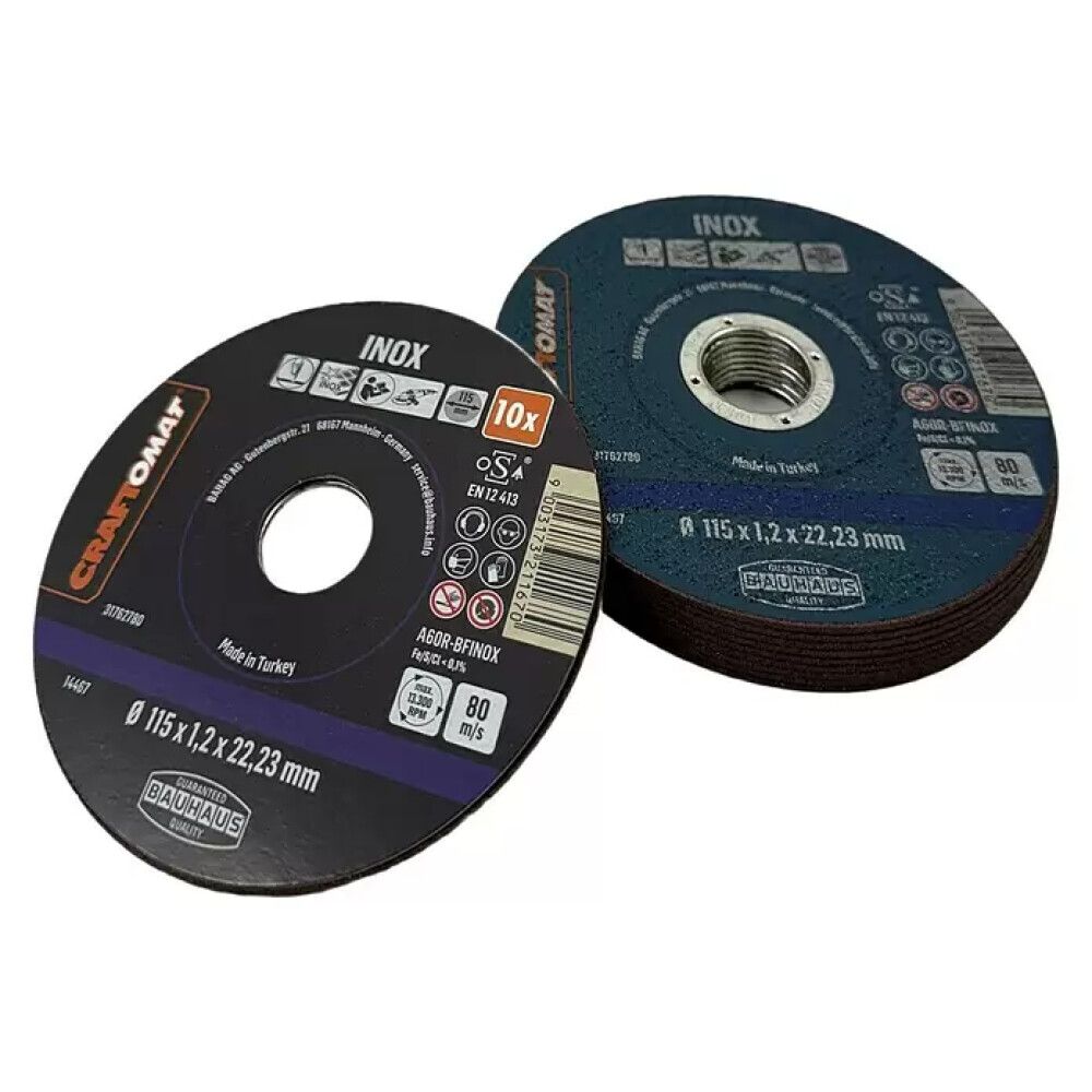 Skurðarskífa 115mm Craftomat málmur 10stk