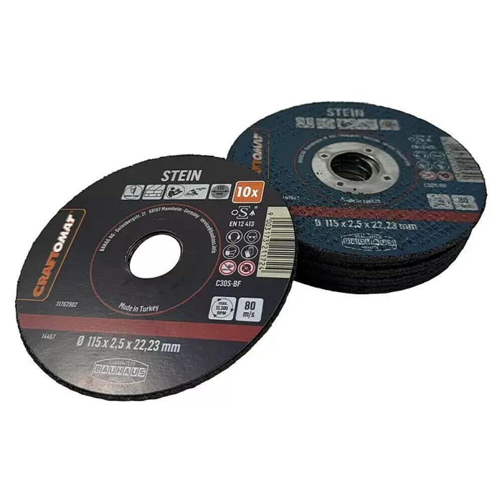 Skurðarskífa 115mm Craftomat steinn 10stk