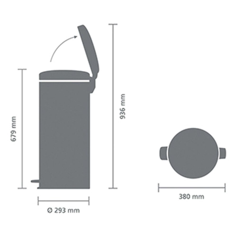Ruslatunna Newicon 30L matt svört