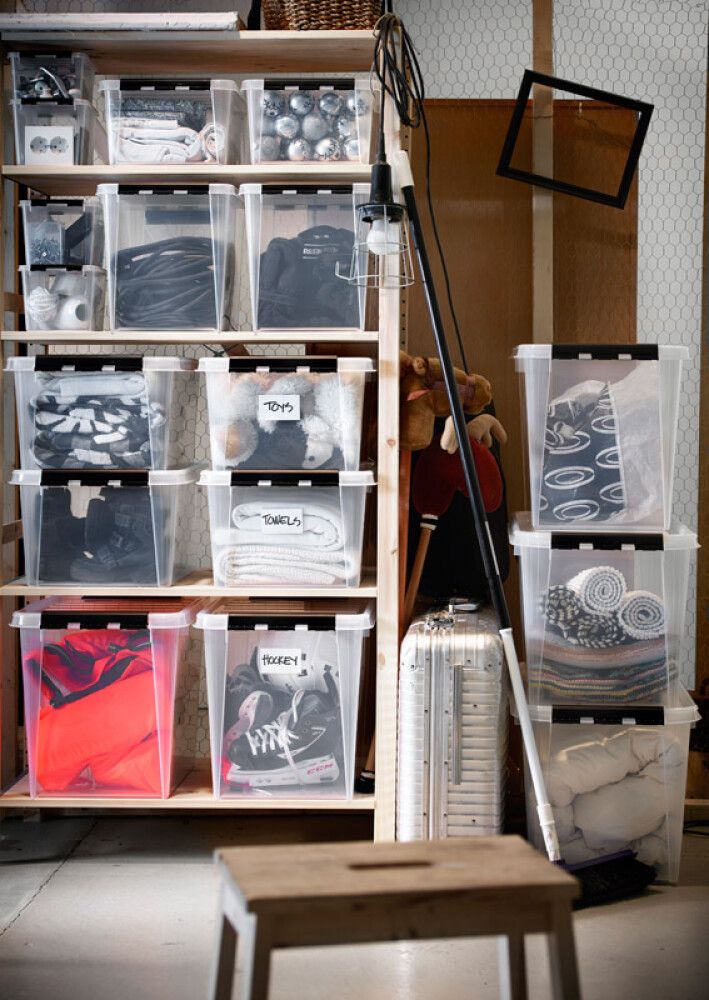 Plastkassi með loki 47L SmarStore Classic 45 glær