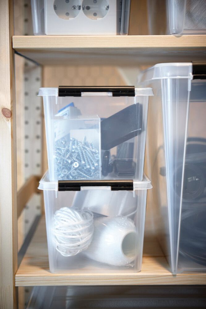 Plastkassi með loki 47L SmarStore Classic 45 glær