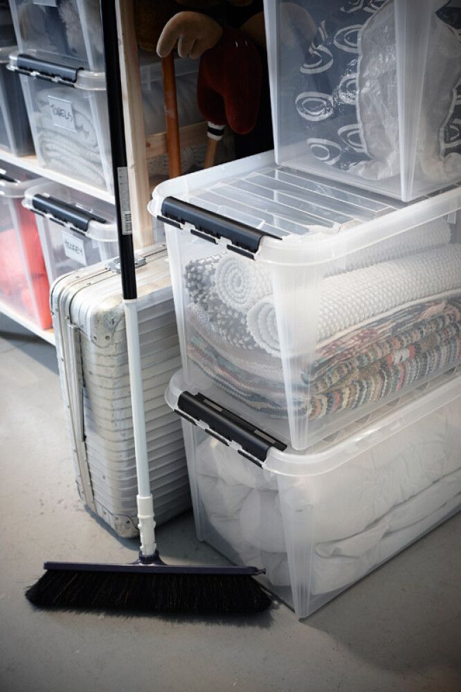 Plastkassi með loki 47L SmarStore Classic 45 glær