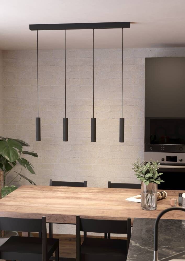 Hangandi ljós 4x480lm Almudaina 84cm svart