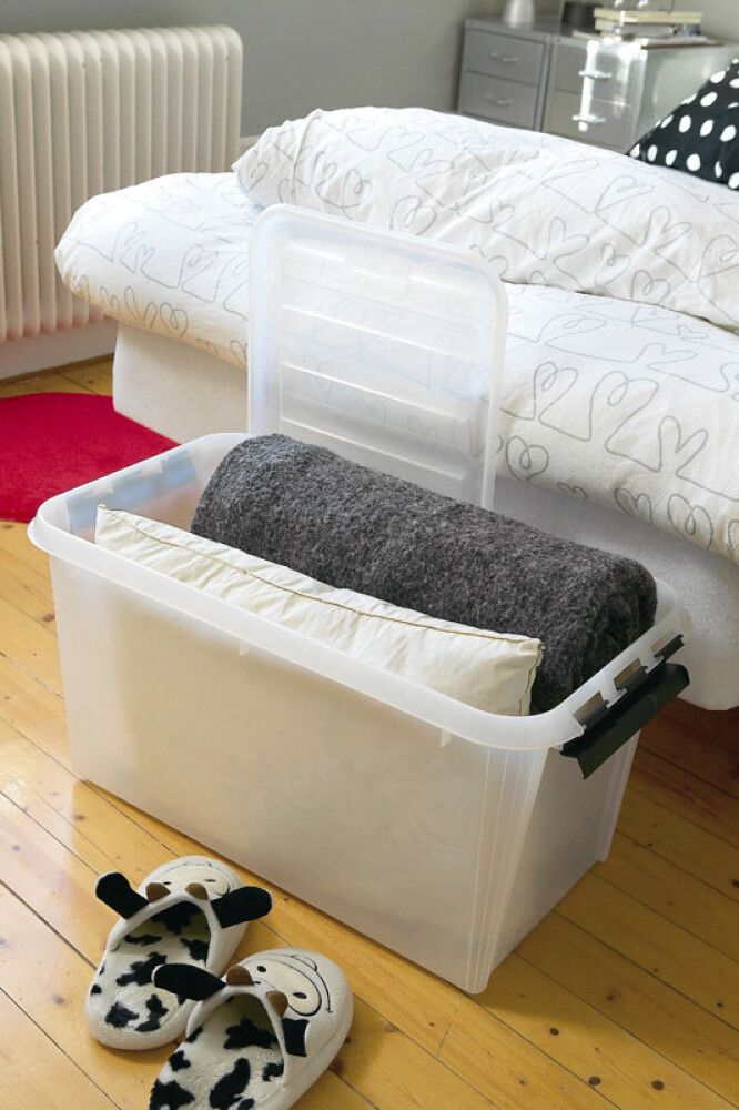 Plastkassi með loki 52L SmartStore Classic 50 glær 