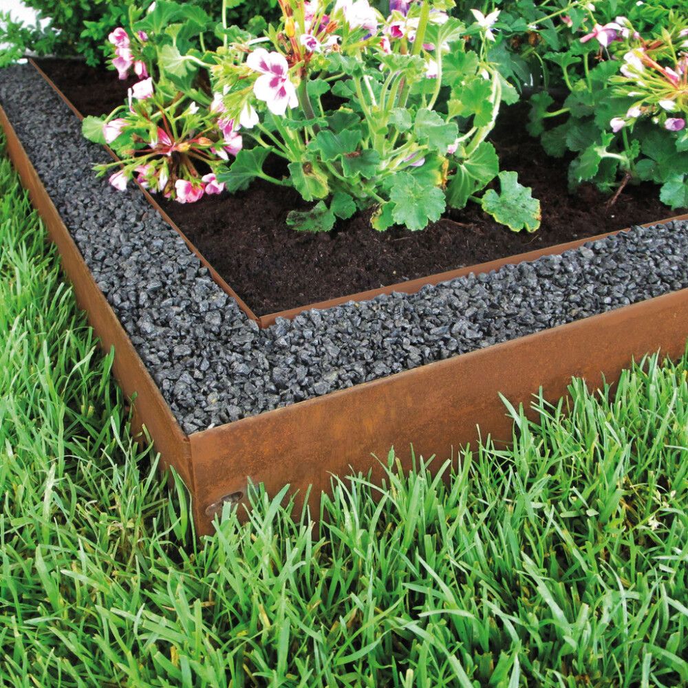 Beðkantur 13x115cm ryð Bellissa