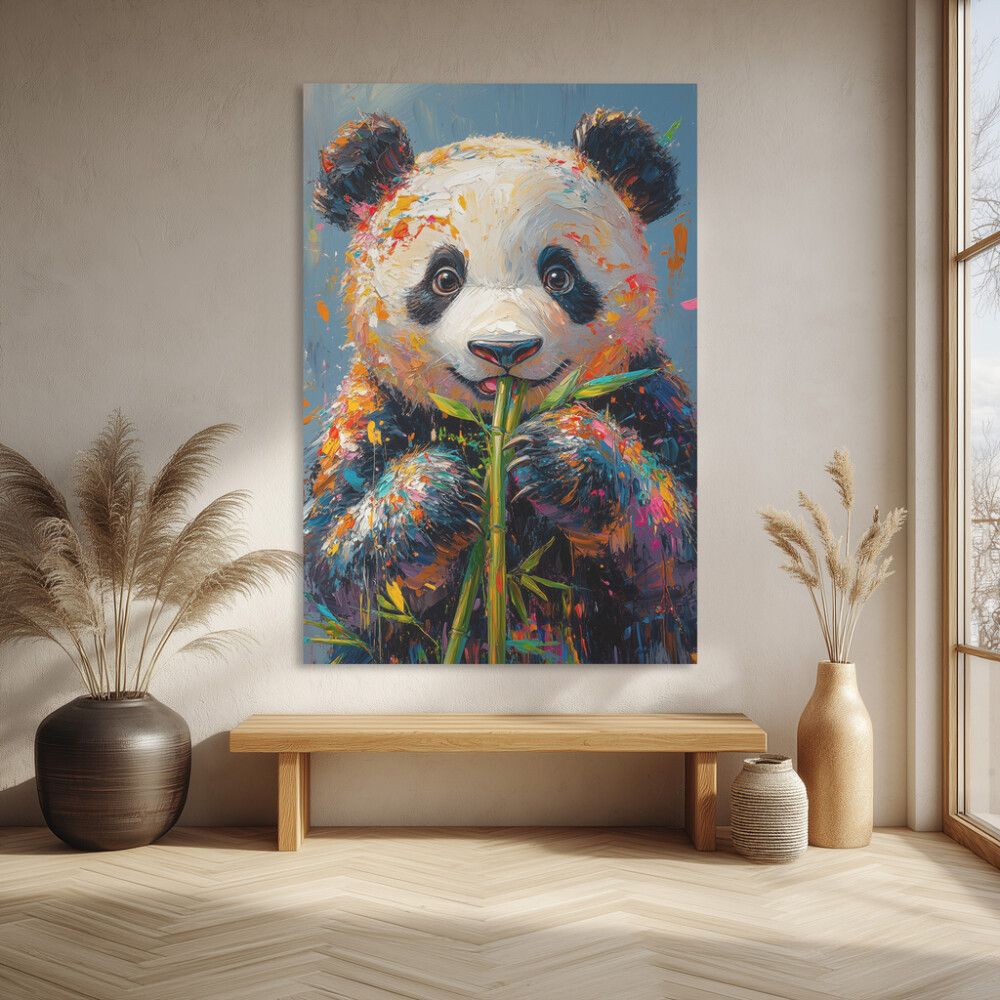 Hljóðvistarmynd pandadýr 1220x1800x20 mm InEx